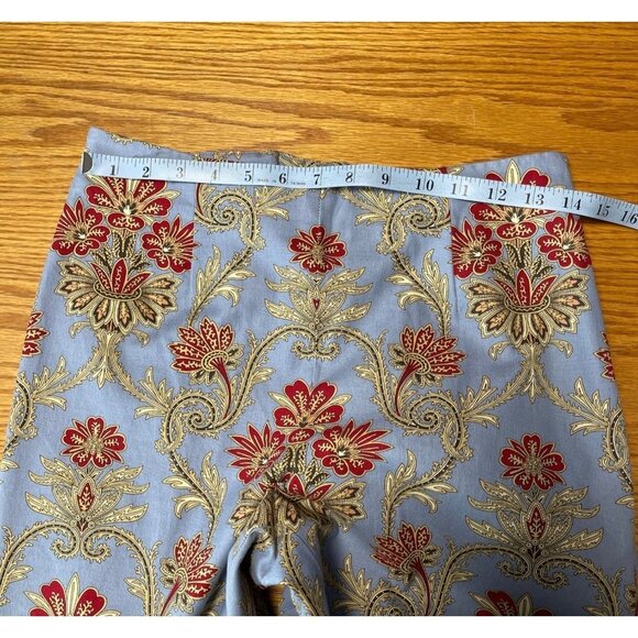 Talbots Floral Paisley Princess Waist 'Stretch' Ankle Pants Size 6 - Picture 7 of 8